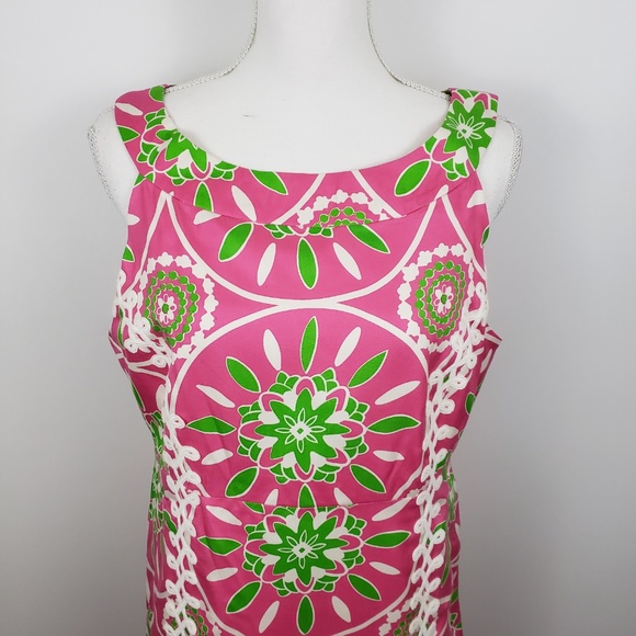 Lilly Pulitzer jacqueline hibiscus dress gather 14 - Picture 2 of 7